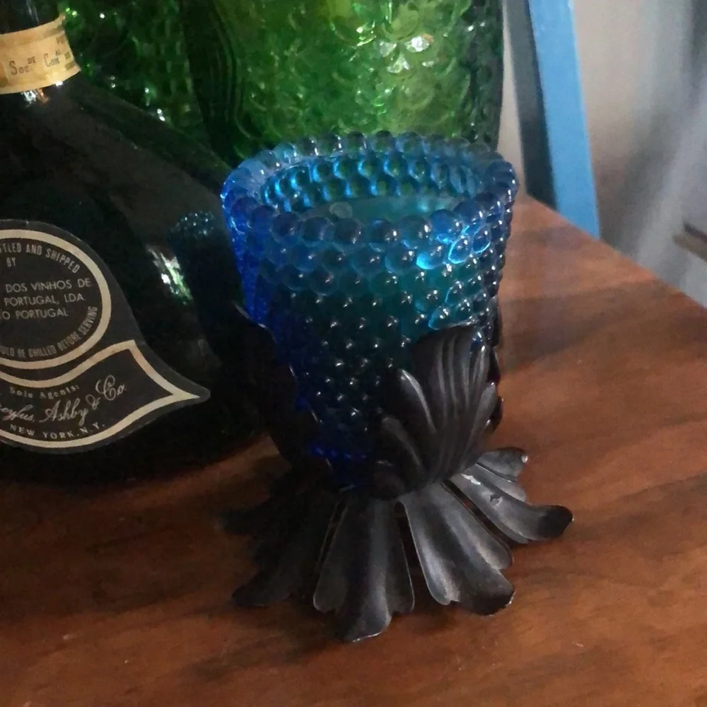 Vintage Ornate Metal Candle Votive Holders